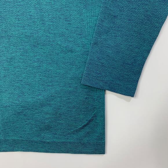 Lululemon Shirt Mens XL Extra Large Teal Blue Long Sleeve Activewear Workout Gym - Picture 3 of 13